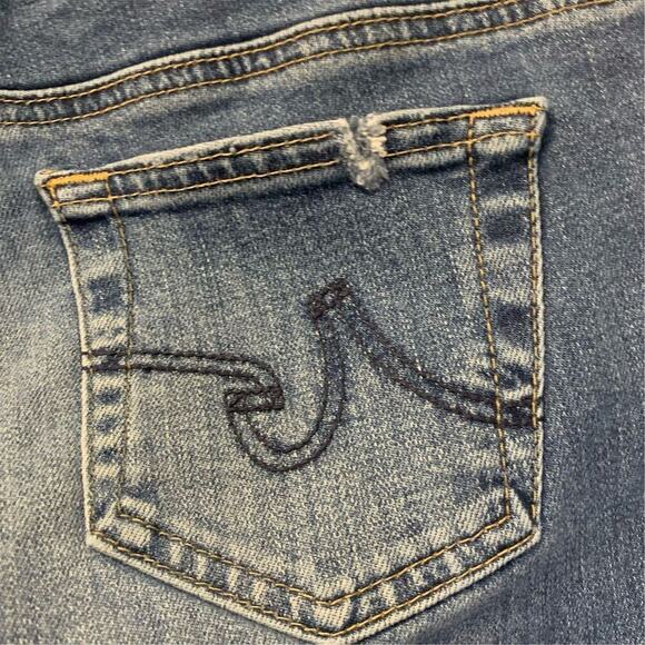 AG Adriano Goldschmied Women's The Stilt Distressed Jeans Size 25 Blue Denim - Picture 2 of 16